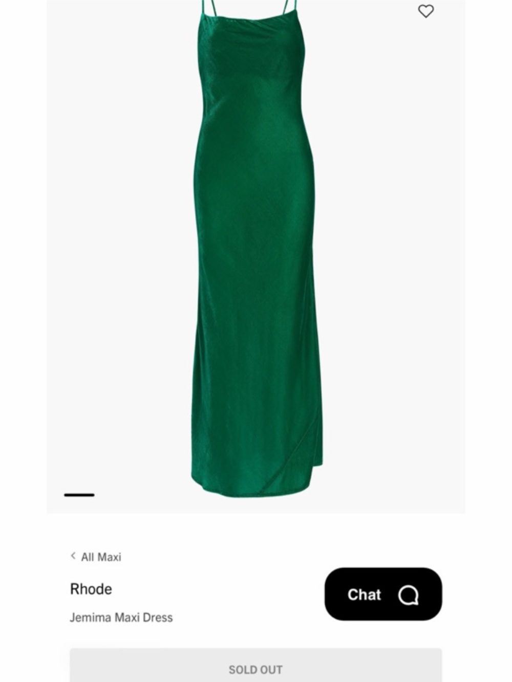 RHODE Jemima Maxi Dress in Emerald